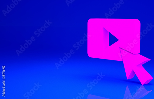 Pink Advertising icon isolated on blue background. Concept of marketing and promotion process. Responsive ads. Social media advertising. Minimalism concept. 3d illustration 3D render. Free Download Pink Advertising icon isolated on blue background. Concept of marketing and promotion process. Responsive ads. Social media advertising. Minimalism concept. 3d illustration 3D render. - GFXLoad