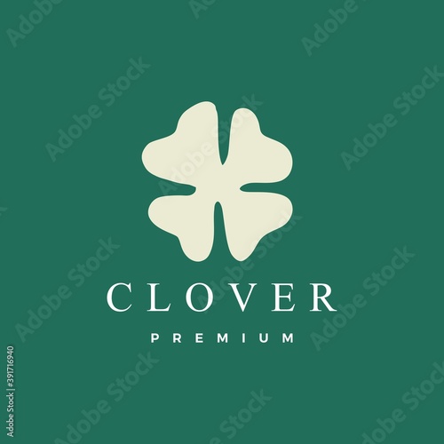 clover leaf logo vector icon illustration