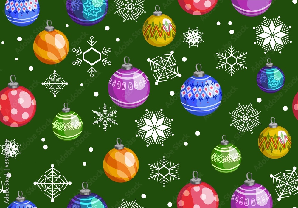 new year toys hand pattern seamless print textileHigh quality illustration new year toys hand pattern seamless print textileHigh quality illustration