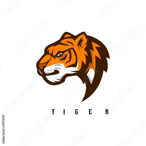 Tiger logo on white background