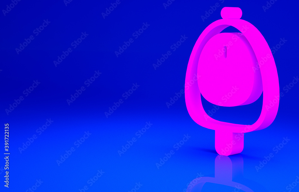 Pink Toilet urinal or pissoir icon isolated on blue background. Urinal in male toilet. Washroom, lavatory, WC. Minimalism concept. 3d illustration 3D render. Pink Toilet urinal or pissoir icon isolated on blue background. Urinal in male toilet. Washroom, lavatory, WC. Minimalism concept. 3d illustration 3D render.