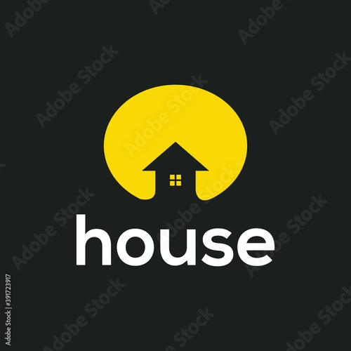 modern house design concept logo