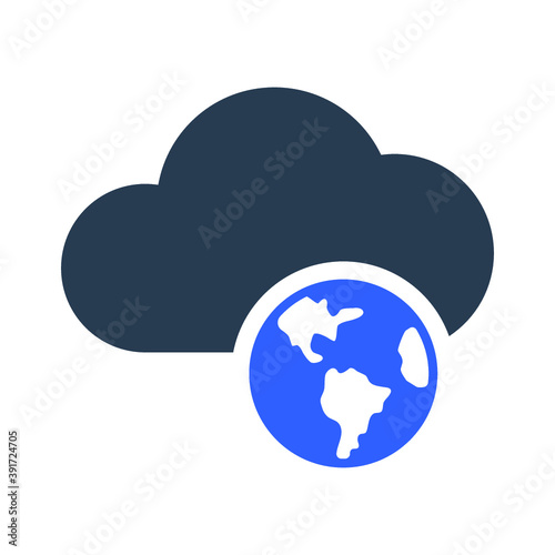 Global cloud icon
