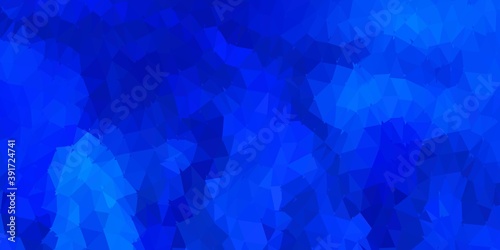 Dark blue vector triangle mosaic design.