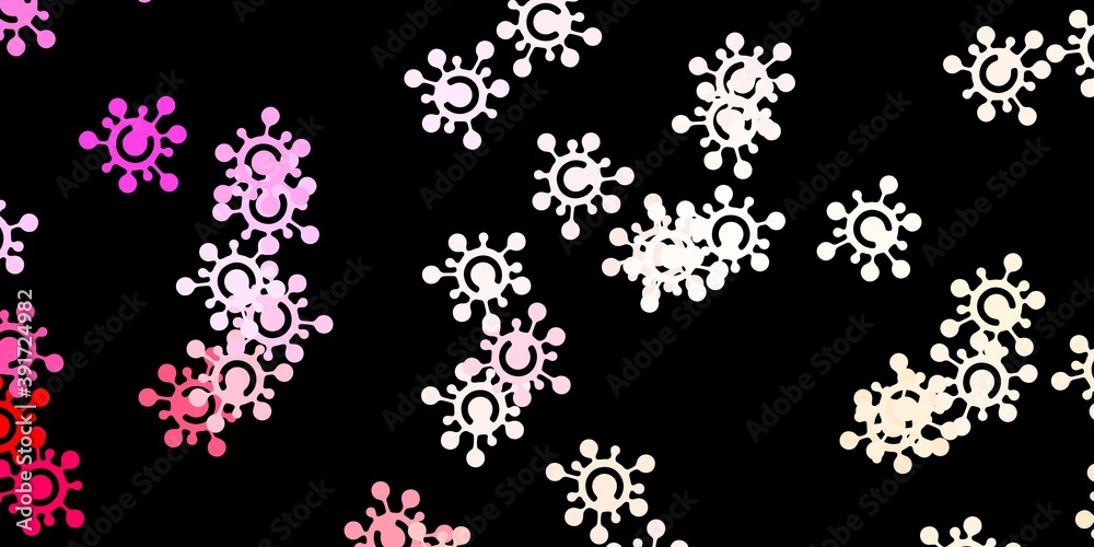Dark pink vector texture with disease symbols. Dark pink vector texture with disease symbols.