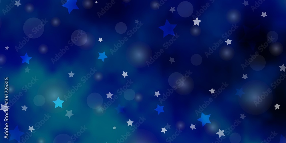 Light BLUE vector texture with circles, stars. Light BLUE vector texture with circles, stars.