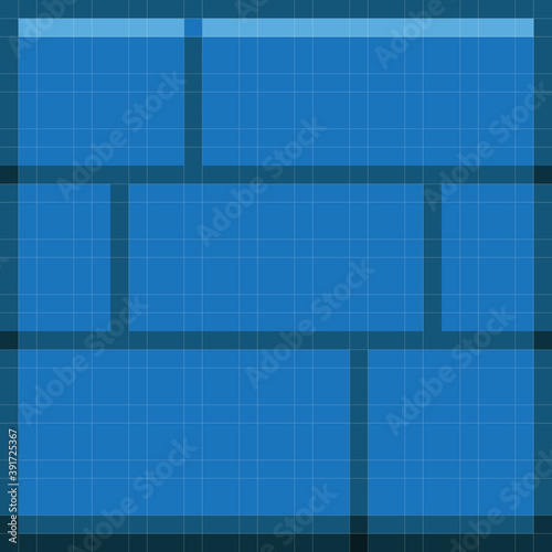 Blue brick texture pixel art. Vector picture.