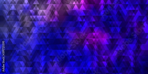 Light Pink, Blue vector texture with lines, triangles.