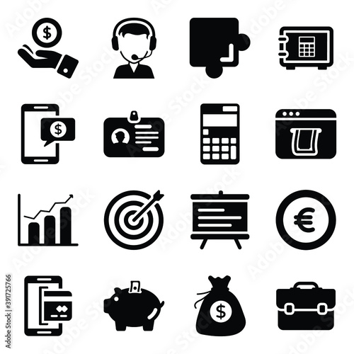 
Banking Icons in Modern Flat Style Pack 
