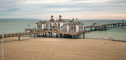 The Pier of Sellin at the Baltic Coast (Island Rugia, Germany) - long time exposure