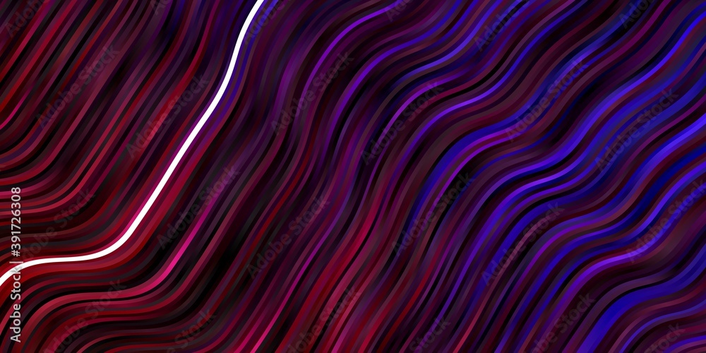 Dark Pink, Blue vector pattern with curves. Dark Pink, Blue vector pattern with curves.