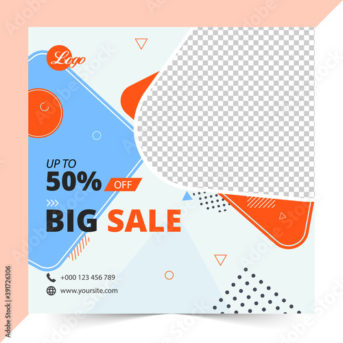 Modern sale banner for web and social media post Premium template