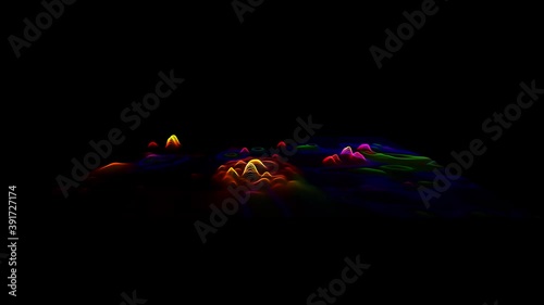 Wallpaper Mural Equalizer music sound effects. Dj party motion. Modern geometric background with moving digital lines. 
 Torontodigital.ca