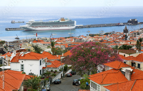 View over harbor of Funchal - Madeira, Portugal 