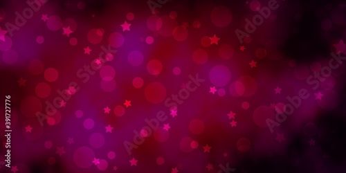 Wallpaper Mural Dark Pink vector background with circles, stars. Torontodigital.ca