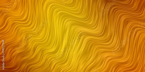 Light Green, Yellow vector pattern with curves.