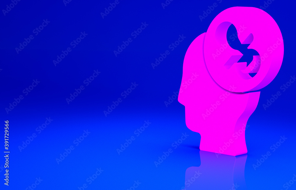Pink Baby dummy pacifier icon isolated on blue background. Toy of a child. Minimalism concept. 3d illustration 3D render. Pink Baby dummy pacifier icon isolated on blue background. Toy of a child. Minimalism concept. 3d illustration 3D render.