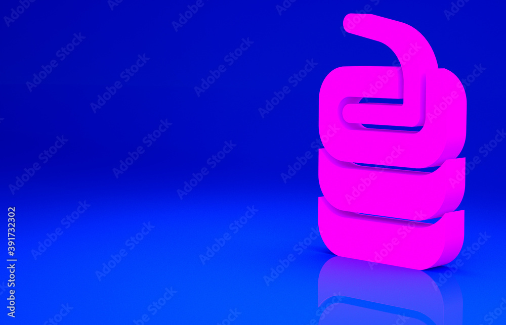 Pink Stone for curling sport game icon isolated on blue background. Sport equipment. Minimalism concept. 3d illustration 3D render. Pink Stone for curling sport game icon isolated on blue background. Sport equipment. Minimalism concept. 3d illustration 3D render.
