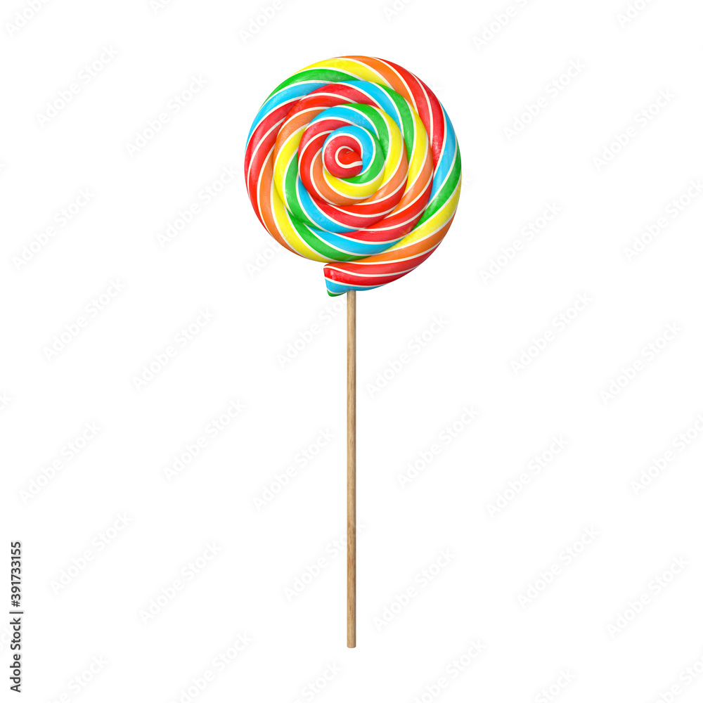 custom made wallpaper toronto digitalLollipop swirled color isolated on a white background, 3D render