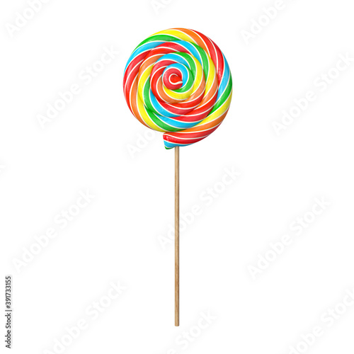 Wallpaper Mural Lollipop swirled color isolated on a white background, 3D render Torontodigital.ca