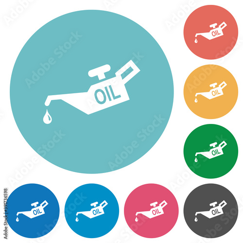 Oiler flat round icons