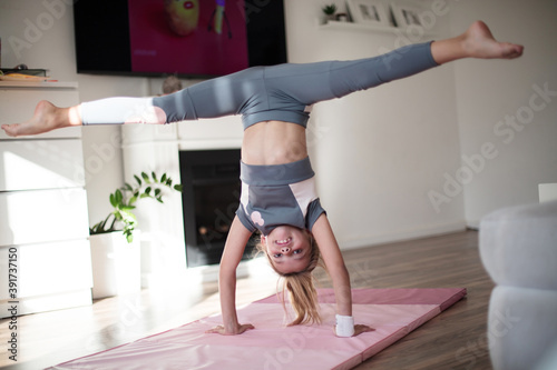This is good stretching for her body.