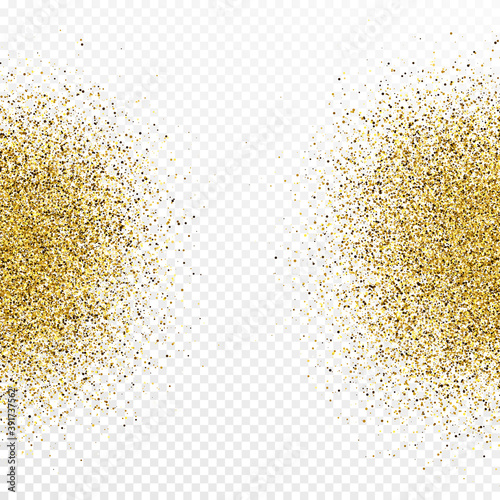 Gold glitter celebratory confetti background