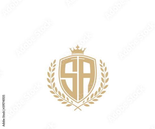 Letter s a icon logo design template
