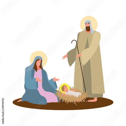 holy family mangers characters scene