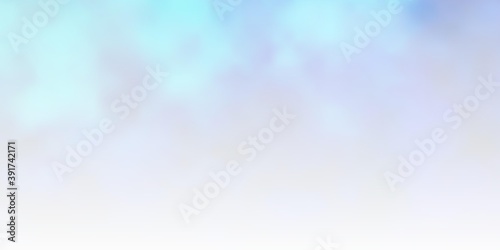 Light Blue, Green vector background with clouds.