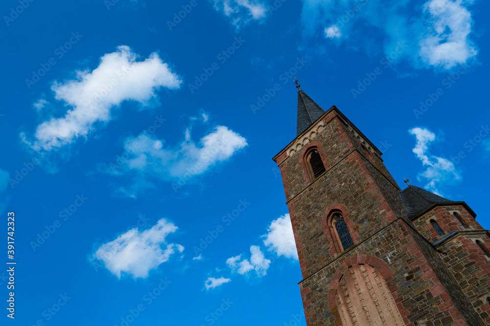 Church, Nideggen Village, North Eifel Territory, Eifel Region, Germany, Europe