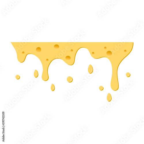 Soft cheese. This creativity will bring success in your business project. Vector illustration.