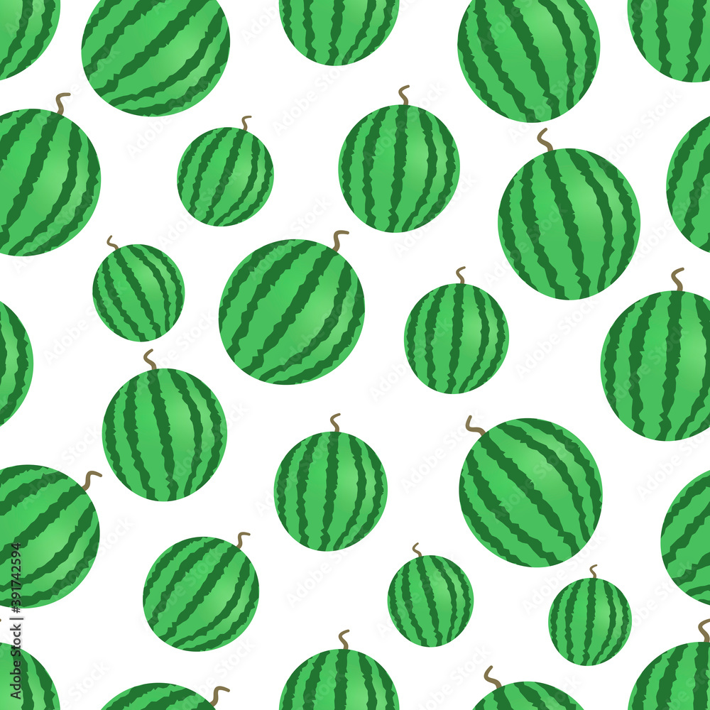 Watermelon seamless pattern. Vector illustration. Fresh watermelon on a white background. Watermelon seamless pattern. Vector illustration. Fresh watermelon on a white background.