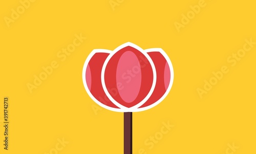 Red lolipop, this illustration graphic is very suitable for kids entertainment, lolipop shop, etc.