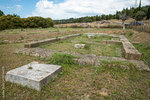 The sebasteion.The ancient city of Eretria, Euboea, Greece. photo
