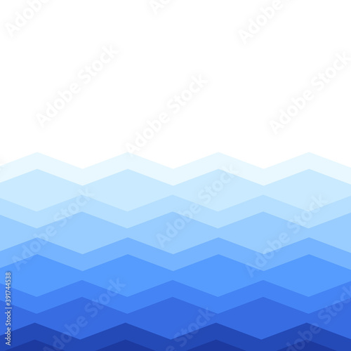 Water waves isolated on white background. For poster, placard, backdrop and surface. Useful for banner and wallpaper. Water wave vector background © Marinko