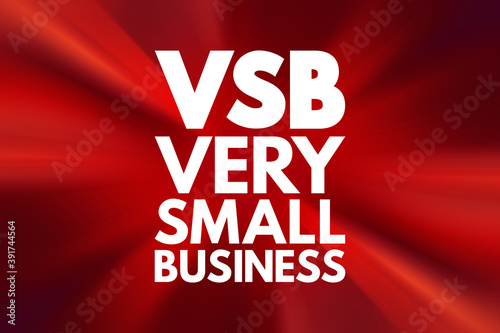 VSB - Very Small Business acronym, business concept background photo