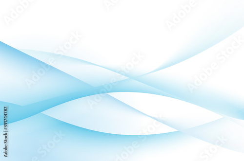 Blue abstract curve background with copy space. Modern design template for digital presentation, cover and magazine. Wavy concept for brochure and space for white text. Smooth vector background