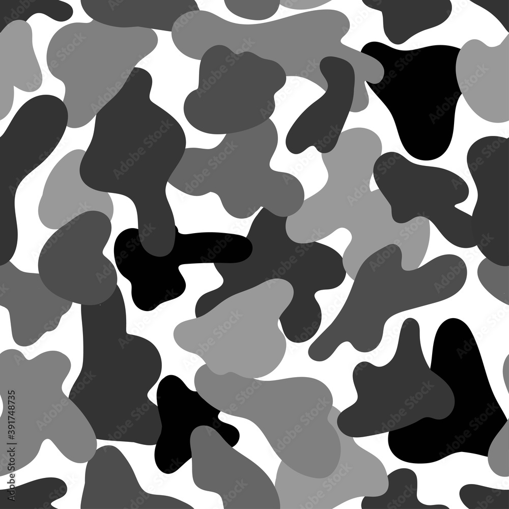 Monochrome seamless pattern with spots. Vector abstract grayscale background. Modern geometric illustration Monochrome seamless pattern with spots. Vector abstract grayscale background. Modern geometric illustration