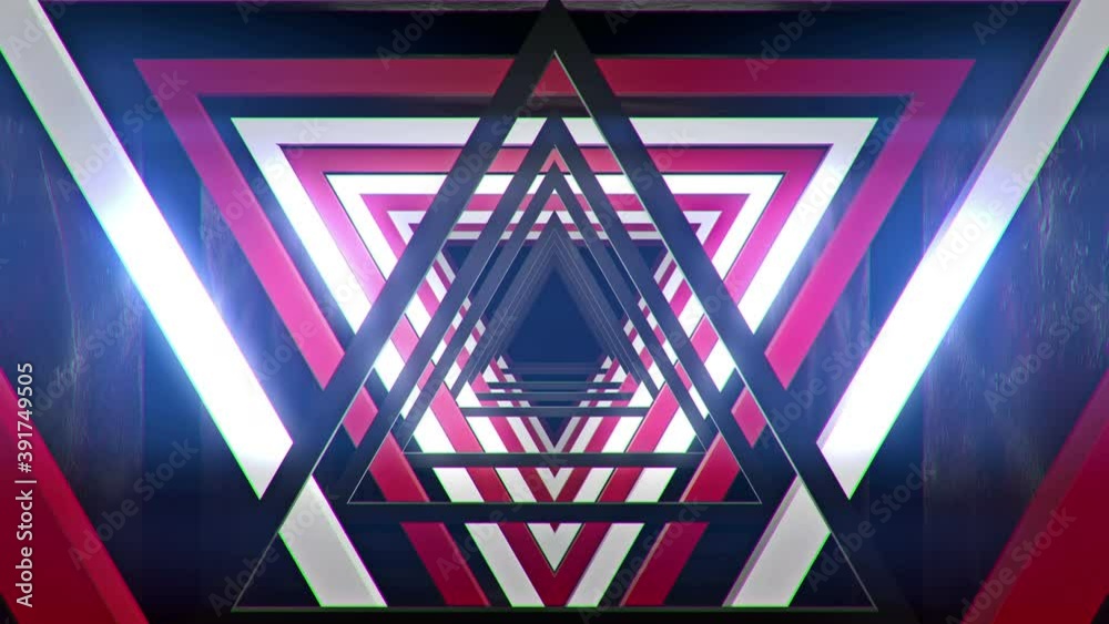 Abstract Triangle Red Flicker Background (Loop)