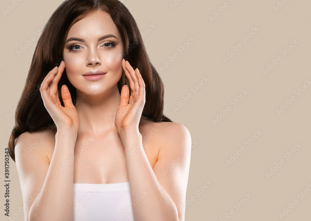 Beautiful healthy skin woman natural make up Beautiful healthy skin woman natural make up