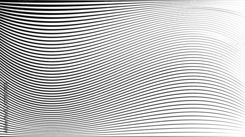 Abstract warped Striped Background . Vector curved twisted slanting, waved lines texture

