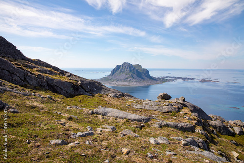 Hike to the Ravnfloget via the Vega stairs in Nordland county on a very nice summer day,Helgeland,Nordland ,Norway,scandinavia,Europe 