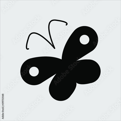 black and white butterfly