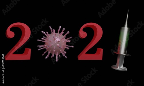 Virus, coronavirus, covid-19, voeux 2021, vaccin photo