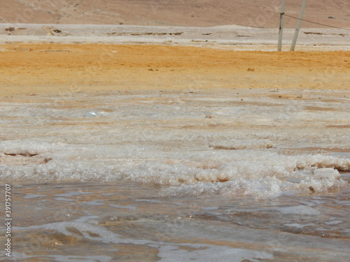 water flowing into the river