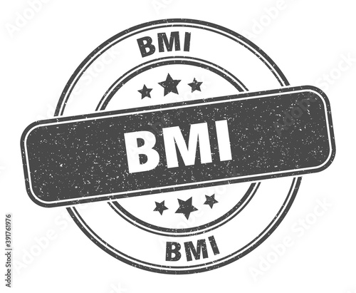 bmi stamp. bmi label. round grunge sign