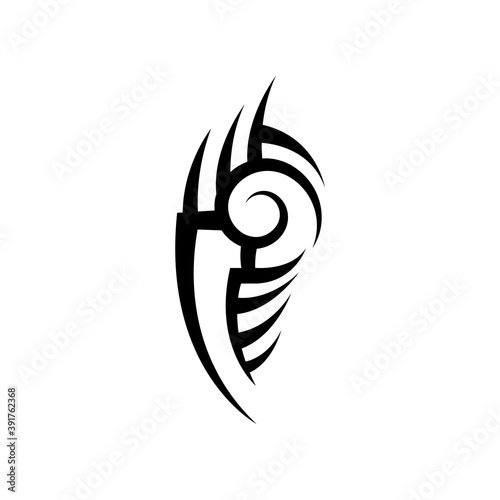 tribal pattern tattoo vector art design,tattoo tribal abstract sleeve, sketch art design isolated on white background,Simple logo.