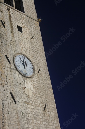 Cathedral Clock Tower in Motovun, Croatia