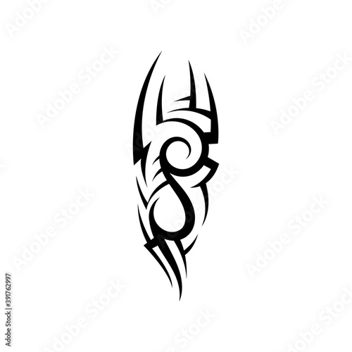 tribal pattern tattoo vector art design,tattoo tribal abstract sleeve, sketch art design isolated on white background,Simple logo.